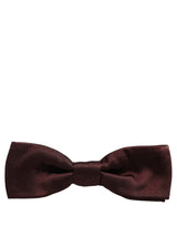 Dolce & Gabbana Men Brown 100% Silk Adjustable Neck Papillon Bow Tie
