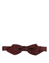 Dolce & Gabbana Men Red Silk Fantasy Adjustable Neck Papillon Bow Tie