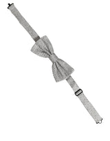 Dolce & Gabbana Men Black Gray Polka Dot Adjustable Neck Papillon Bow Tie