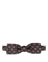 Dolce & Gabbana Multicolor Geometric Silk Adjustable Neck Papillon Bow Tie