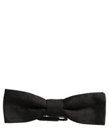 Dolce & Gabbana Men Black 100% Silk Adjustable Neck Papillon Bow Tie