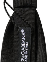 Dolce & Gabbana Men Black 100% Silk Adjustable Neck Papillon Bow Tie