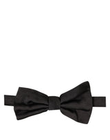 Dolce & Gabbana Men Black 100% Silk Adjustable Neck Papillon Bow Tie