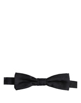 Dolce & Gabbana Men Black 100% Silk Adjustable Neck Papillon Bow Tie