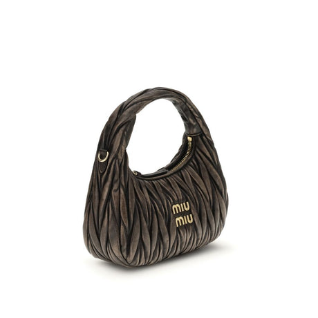 Miu Miu Brown Calf Leather Bos Taurus Shoulder Bag