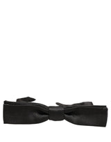 Dolce & Gabbana Men Dark Gray 100% Silk Adjustable Neck Papillon Bow Tie