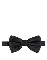 Dolce & Gabbana Men Black 100% Silk Adjustable Neck Papillon Bow Tie