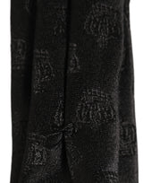 Dolce & Gabbana Men Black Crown Print Silk Adjustable Tied Necktie Tie