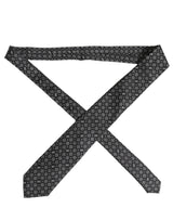 Dolce & Gabbana Men Black DG Logo 100% Silk Adjustable Tied Necktie Tie
