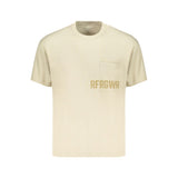 Refrigiwear Beige Cotton Mens T-Shirt