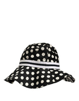 Dolce & Gabbana Black White Polka Dot Cotton Bucket Capello Hat