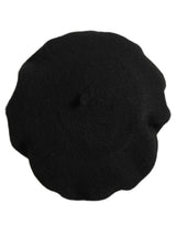 Dolce & Gabbana Black Wool French Style Beret Capello Hat