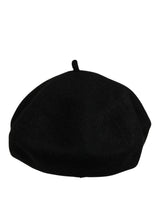 Dolce & Gabbana Black Wool French Style Beret Capello Hat