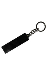 Dolce & Gabbana Neon Green Logo Print Charm Metal Keychain Keyring