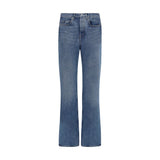 Off-White Blue Cotton Straight-Leg Jeans