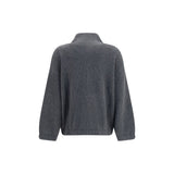 Brunello Cucinelli Gray Cashmere Sweatshirt