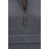 Brunello Cucinelli Gray Cashmere Sweatshirt