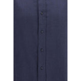Brunello Cucinelli Blue Cotton Dress Shirt