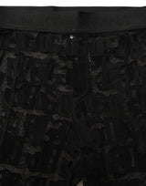 Dolce & Gabbana Black All Over Logo Print Sheer Pantyhose Underwear