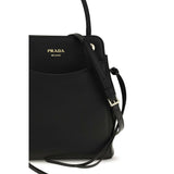 Prada Black Calf Leather Bos Taurus Shoulder Bag