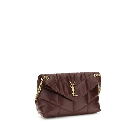 Saint Laurent Bordeaux Lamb Leather Shoulder Bag