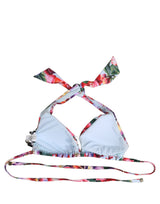 Dolce & Gabbana Multicolor Floral Triangle Beachwear Bikini Top