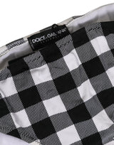Dolce & Gabbana Black White Checkered Beachwear Bikini Bottom