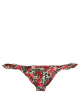 Dolce & Gabbana Multicolor Floral Print Beachwear Bikini Bottom