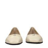 Jimmy Choo Beige Leather Ballet Flats