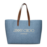 Jimmy Choo Light Blue Fabric Shoulder Bag