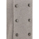 Brunello Cucinelli Gray Cashmere Cardigan