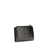 Saint Laurent Black Calf Leather Bos Taurus Wallet