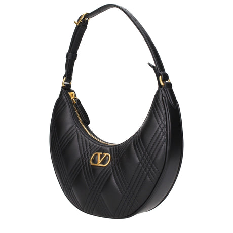 Valentino Garavani Black Leather Shoulder Bag