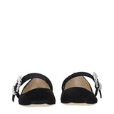 Jimmy Choo Black Leather Ballet Flats
