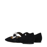 Jimmy Choo Black Leather Ballet Flats