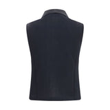 Saint Laurent Black Recycled Cotton Polo Shirt