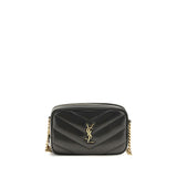 Saint Laurent Black Lamb Ovis Aries Aries Shoulder Bag