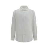 Brunello Cucinelli White Cotton Dress Shirt