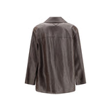 Saint Laurent Black Wool Oves Aries Leather Jacket