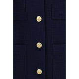 Valentino Garavani Blue Wool Oves Aries Coat