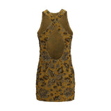 Saint Laurent Brown Polyamide Casual Dress