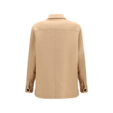 Brioni Beige Cashmere Leather Jacket