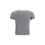 Saint Laurent Gray Cotton T-Shirt