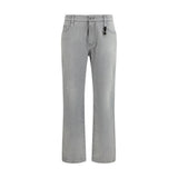 Ermanno Scervino Gray Cotton Boyfriend Jeans