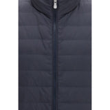 Brunello Cucinelli Blue Polyester Sleeveless Jacket
