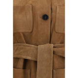 Max Mara Brown Lamb Leather Leather Jacket