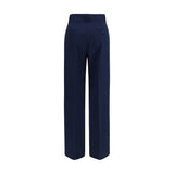 Max Mara Blue Wool Oves Aries Casual Pants