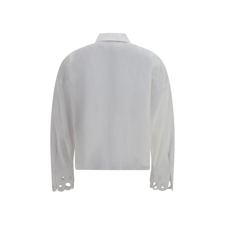 Max Mara White Cotton Dress Shirt