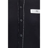 MM6 Black Wool Oves Aries Cardigan