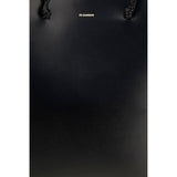 Jil Sander Black Calf Leather Bos Taurus Shoulder Bag